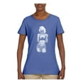 thumbnail image 2 of Sexy Tattooed Marilyn Monroe Pop Culture Womens Graphic T-Shirt, Light Blue, Medium, 2 of 3
