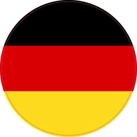 4x4 Round Germany Flag Sticker Vinyl Vehicle Decal Travel Hobby Stickers