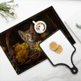thumbnail image 4 of BaHomeck placemats Set of 4 Cute Kitten Sits In Basket With Flowers Cotton Linen rectangle Placemats for Kitchen Dining Table Indoor,Outdoor,18*12inch, 4 of 4