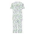 thumbnail image 6 of Tnhcen 2-Piece Women's Trendy Flower Print Summer Pajama Set Cozy Short Sleeve Capri Pants with Pockets Home Clothes S-3XL, 6 of 6