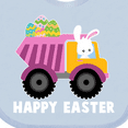 thumbnail image 4 of Inktastic Happy Easter Bunny Delivering Easter Eggs Boys or Girls Baby Bib, 4 of 4