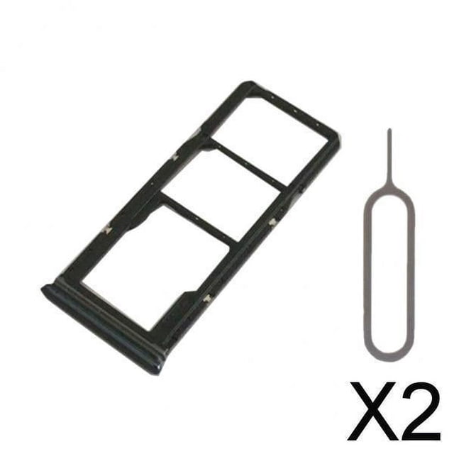 2xDual Sim + Soporte Bandeja Tarjeta Memoria Para 2018 A920 Negro 2 piezas