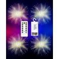 thumbnail image 1 of 4 Pack Firework Lights 150pcs Led Copper Wire Starburst String Lights 8 Modes Battery liannv Operated Fairy Lights with Remote Control Hanging Christmas Lights (Warm White), 1 of 6
