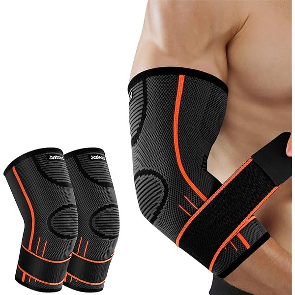 wonima44 Elbow Brace for Tendonitis and Tennis Elbow(1 Pair)-Elbow Compression Sleeve Support for Men & Women,Adjustable Strap for Weightlifting,Workout