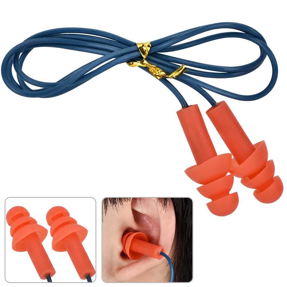 Cergrey Corded Silicone Noise Reduction Earplugs Metal Detectable