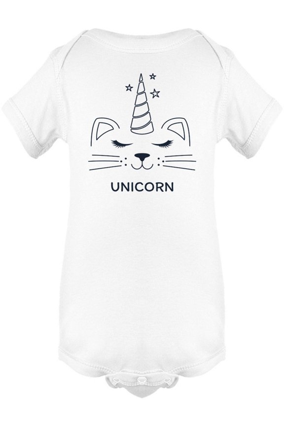Cute Kitten Unicorn Doodle Bodysuit Infant -Image by Shutterstock,  Newborn