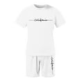 thumbnail image 5 of Xmyrz Mens Shorts Set Outfits Print Short Sleeve Suitable Holiday Fresh Regular Style Large Size Trendy Letter Clothes Sets, 5 of 5