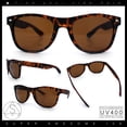 thumbnail image 2 of Rubberized Matte Tortoise Iconic Classic Horn Rim Hipster Sunglasses [Solid Brown], 2 of 8