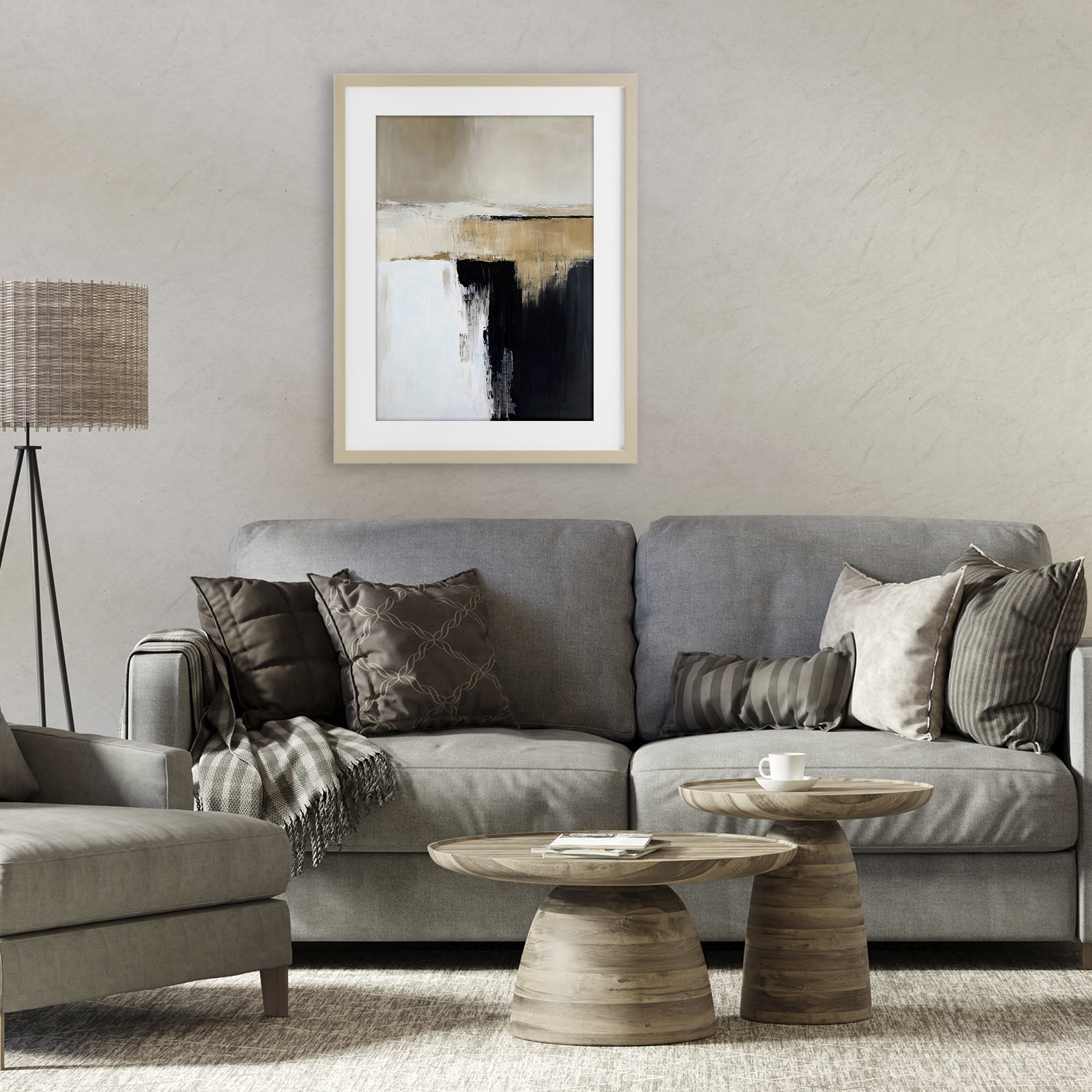 Stupell Industries Desert Horizon Muted Abstract Birch Framed Print Under Glass, design by Gina Kelly