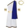 thumbnail image 5 of YiZYiF Mens Halloween Ancient Greek Cosplay Costume Roman Toga Caesar Party Fancy Dress Up Set Blue-A 3XL, 5 of 7