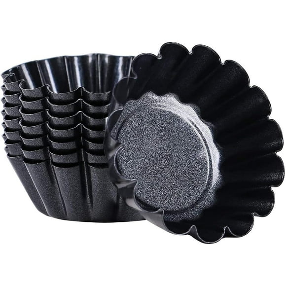 Reusable Baking Moulds, Corrugated Design for Flawless Shapes Heat Resistant up to 446℉, Food-Grade Material for Cheesecakes Chocolate Cakes Muffins Cupcakes Brownies Other