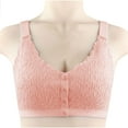 thumbnail image 3 of Otvok Womens Comfortable Soft Solid Color Front Open Button Underwear Plus Size Bra Secondary Breast, 3 of 6