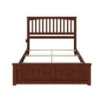 thumbnail image 3 of Leo & Lacey Queen Wood Foundation Bed with Matching Footboard in Walnut, 3 of 6