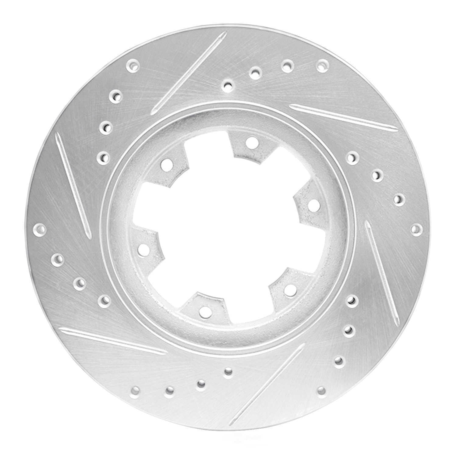 Dynamic Friction Company 631-67080R DFC Brake Rotor - Drilled And Slotted - Silver