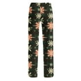 thumbnail image 6 of SAATLERI Christmas Pajamas Pants Women Santa Print Loose Soft Lounge Pants Wide Leg Drawstring Holiday Comfy Pj Bottom with Pockets, 6 of 7