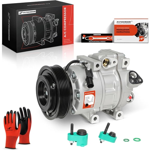 A-Premium AC Compressor with Clutch Compatible with Hyundai Sonata 2010 Kia Optima 2009-2010 L4 2.4L