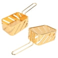 thumbnail image 4 of Cesta Para Patatas Fritas, Cesta Para Freír, Metal Grueso Antiescaldaduras, Color Dorado Ampliamente Utilizado Para El Hogar, 4 of 7