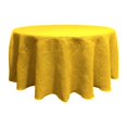 thumbnail image 1 of LA Linen TCBurlap120R-Yellow Round Dyed Natural Burlap Tablecloth, Yellow - 120 in., 1 of 1