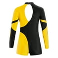 thumbnail image 5 of MSemis Girls One-Piece Gymnastics Leotard Shiny Long Sleeve Ballet Unitard with Shorts, 5 of 6