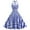 Blue, variant on QUNYINEY Casual Dresses for Women 2025 Plaid Sleeveless A-Line Dress Empire Waist V Neck Flowy Midi Sundress