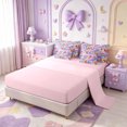 thumbnail image 3 of Manfei Cute Cartoon Daisy 7-Piece Twin Bedding,Colorful Kawaii Schoolbag Bedding Comforter Set,Pink Reversible, 3 of 7