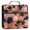 Coral and Black Tie-dye Pattern, variant on Water-Resistant 3-Ring Binder Organizer with Multiple Pockets Zipper Binder Bag for Office Green Ink Splatter Pattern