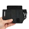 thumbnail image 4 of PU Leather Belt Loop Waist Multitool Sheath with Key Holder Knife Sheaths Flashlight Holster for Training Camping Climbing (Black), 4 of 10