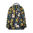 thumbnail image 3 of French Bulldog and Sunflower Backpack for School, Cute School Bag with Adjustable Shoulder Straps and Padded Back, 15.3"x11"x7.1", 3 of 5