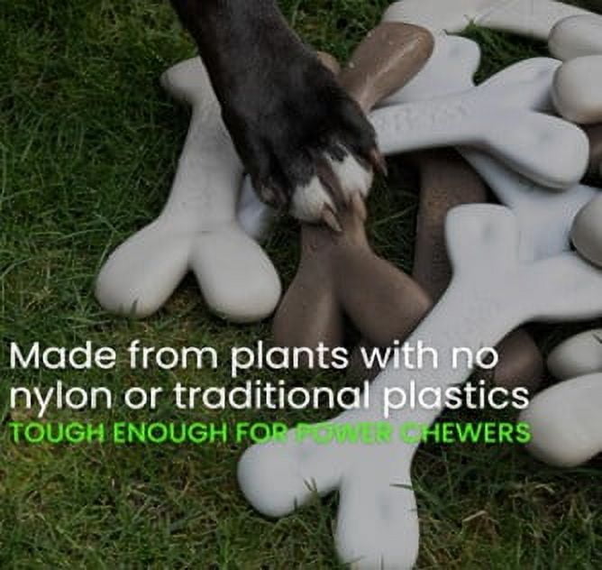 Augie Bones -2 pack MINI - Braised Beef -Non-Toxic Tough Chew Toys for dogs- Plant based, Sustainable, No Nylon, For aggressive chewers
