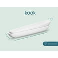 thumbnail image 2 of Kook Ceramic Olive & Cheese Boat Tray, White, 12 inch, Set of 2, 2 of 5