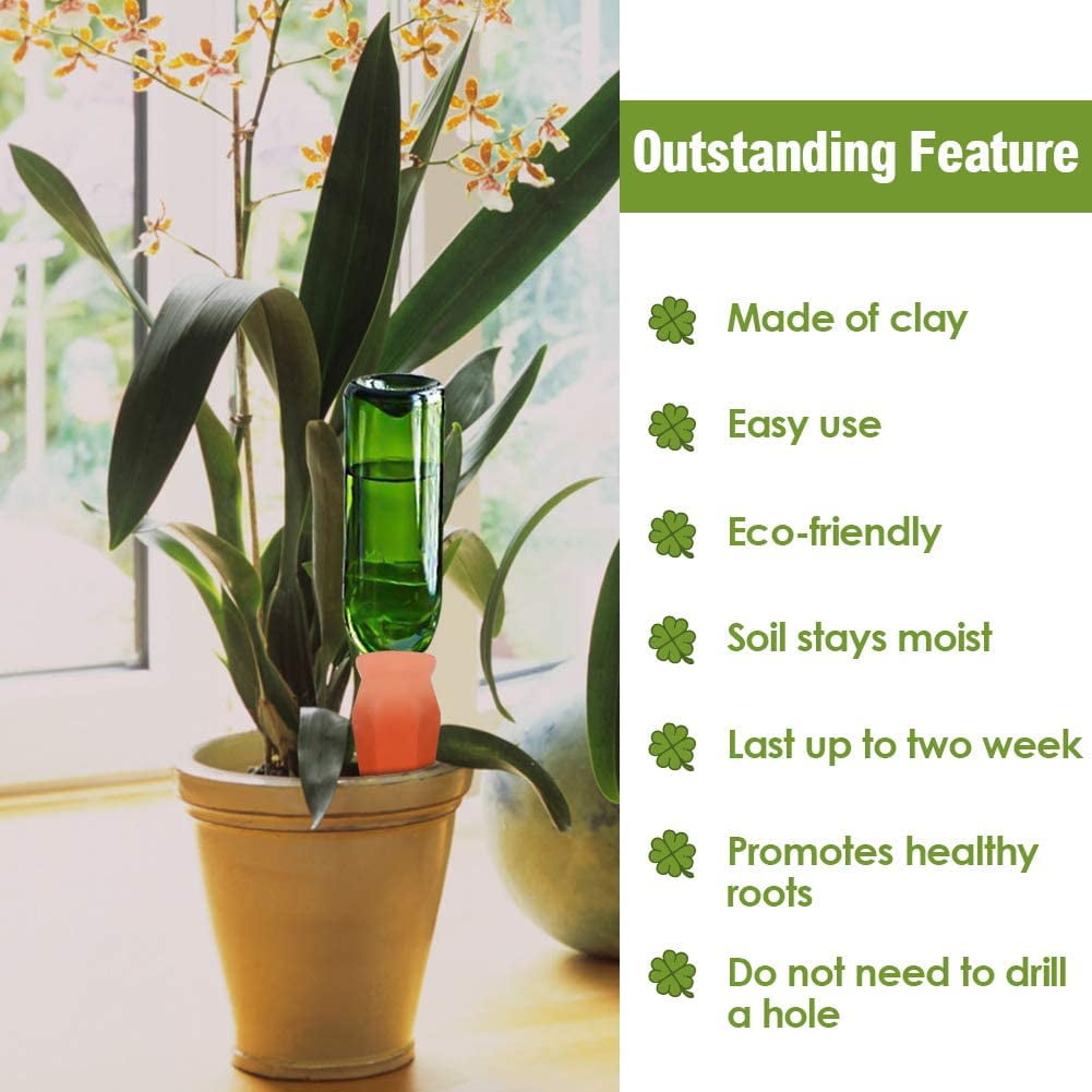 Details about   1/2/4Pcs Ceramic Automatic Plant Waterer Flower Self Watering Spikes Garden Tool 