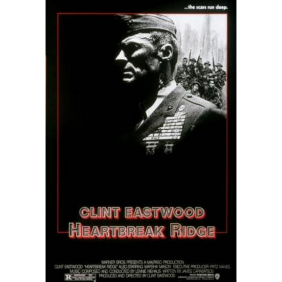Heartbreak Ridge Movie Poster 24x36 Art Poster 24x36 Multi-Color Square Adults Poster Time