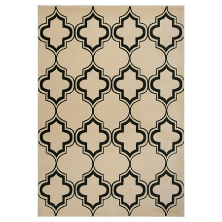 Kas Oriental Rugs Corinthian 5370 Ivory Black Arabesque Area Rug