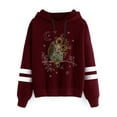 thumbnail image 1 of Fashnice Chandails en Molleton à Capuche pour Femmes Manches Longues Chandails à Capuchon Imprimé Hibou Chandail Chaud Automne Chandail à Capuchon Chandail en Molleton Bordeaux 2TG, 1 of 2