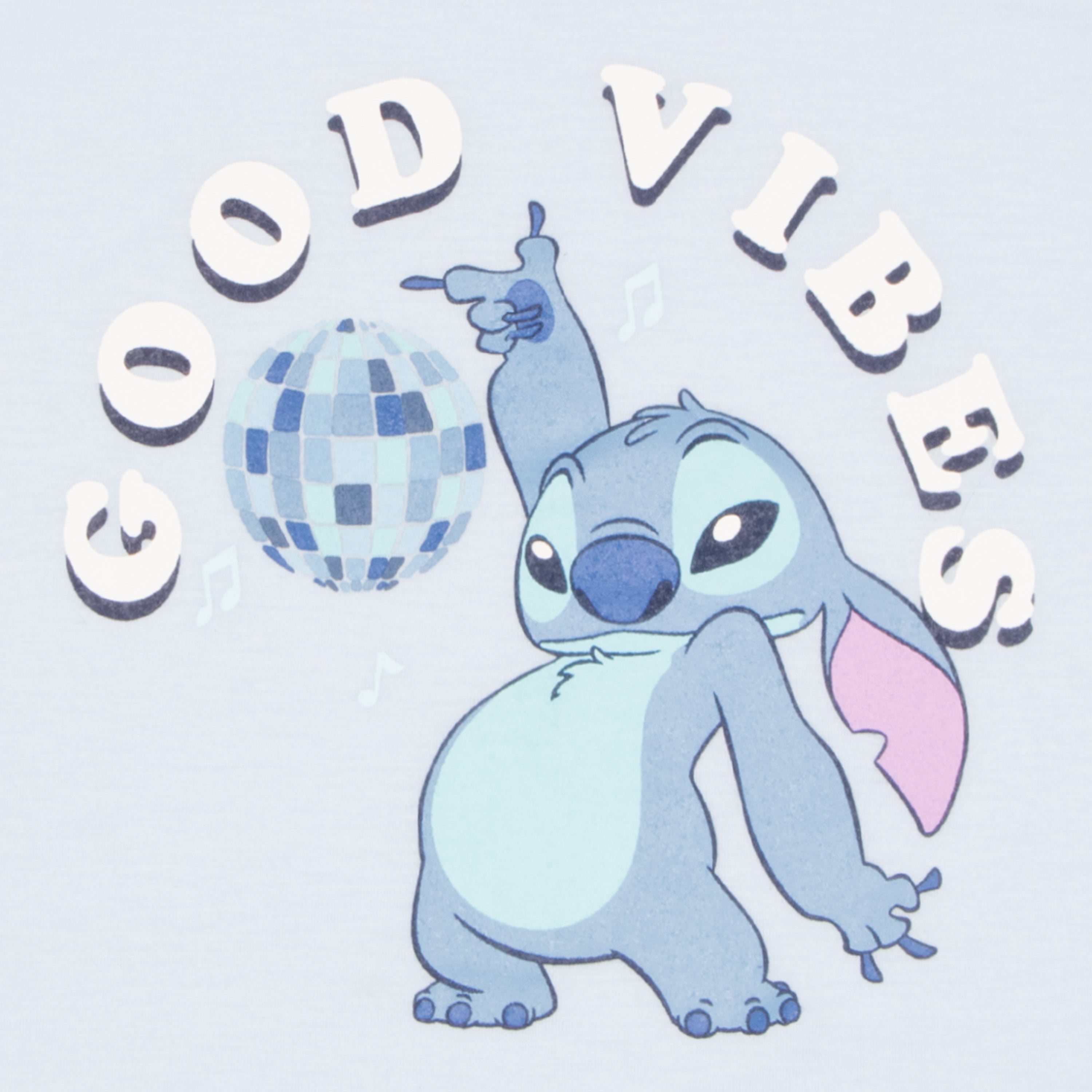 Disney Lilo & Stitch Girls 2-Piece Set - Stitch Good Vibes Graphic Print T-Shirt and Biker Shorts - Summer Outfits for Kids (SizeS 2T-6X)