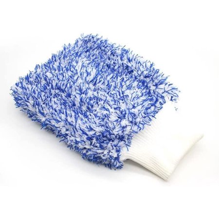 Car Wash Cloth 26x20cm Soft Car Cleaning Glove Ultra Soft Mitt Microfiber Madness Wash Mitt Easy Car Wash Mitt Professional Cleaning at Home, Kitchen, Hand car (Color : Bule B, Size : Talla Única)