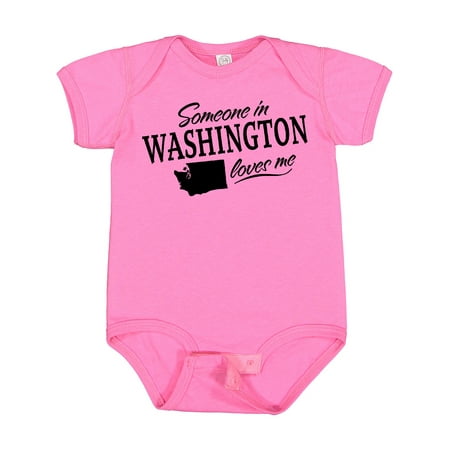 

Inktastic Someone in Washington Loves Me Gift Baby Boy or Baby Girl Bodysuit