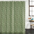 thumbnail image 2 of Sage Green Floral Shower Curtain, Waterproof Shower Curtains for Bathroom, Spring Flowers Washable Fabric Bathtub Curtain Set Bath Decor with 12 Hooks Stall 36"x72", 2 of 8