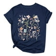 thumbnail image 1 of T-Shirts pour Femmes à Imprimé Floral T-Shirt de Compression pour Femmes Chemises pour Femme Manches Courtes Col Rond Chemises pour Femmes T-Shirt Tendance pour Femme pour Toutes les Occasions Chemise Chemises pour Femmes T-Shirt Foncé Stylé, 1 of 3