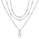thumbnail image 1 of Cutout Star Choker Necklace Layered Star Pendant Necklace Vintage Silver Satellite Necklace Layered Beaded Necklace Girls Jewelry, 1 of 4