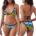 thumbnail image 3 of Disketp Grazing Cows Mountain View para Bañador de Dos Piezas para Mujer, Bikini Sexy Halter String, Conjunto de Bikini en Triángulo, 3 of 6