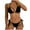 Black, variant on Wancir Women's Bikini Sets Fashion Women Solid Color Frenum Split Type Casual Sexy Backless Split Beach Bikinis Set Swimsuit