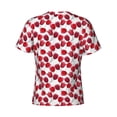 thumbnail image 6 of Vsdgher Tulips Flowers Print Men's Dry Fit Mesh Athletic Shirts Moisture Wicking Tennis T-Shirt Tops, 6 of 9