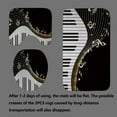 thumbnail image 4 of 4PCS Music Shower Curtain Set, Musical Notes Luxury Modern Bathroom Decor, Waterproof Fabric Black Shower Curtain, Non-slip Bath Mat Toilet Rug, Gifts for Music Lover Musician, Gold Microphone, 4 of 8