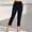 Black, variant on Babysbule Long Pants for Women Fashion Ladies Summer Casual Loose Cotton And Linen Pocket Solid Capris Pants