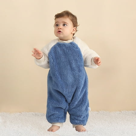 

TMOYZQ Baby Boy Girl Crewneck Sweatshirt Onesie Sweater Shirts Fall Long Sleeve Warm Flannel Romper Cute Halloween Day Thick Outfit Clothes