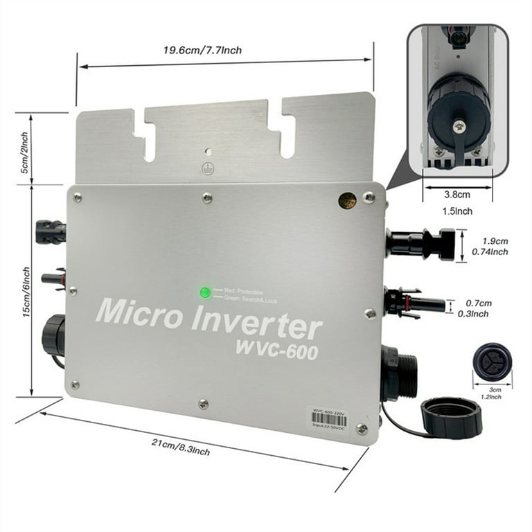 600w Grid Tie Inverter Mppt Solar Micro Photovoltaik Wechselrichter Ip65  Mit Lcd