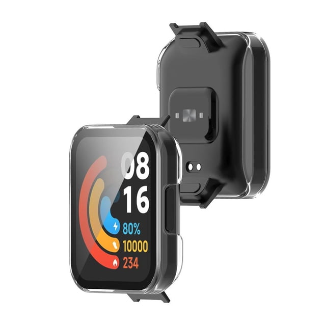 Boîtier en Verre Trempé Compatible pour Watch2 Lite/Redmi Watch2 Smartwatch Coques Antichoc