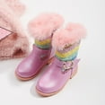 thumbnail image 5 of Zshosam Girl Cowgirl Boots Toddler Little Boys Girls Cowboy Boots Kids Western Square Toe Riding Mid Calf Boots Size 10.5,(Pink Little Kids 10.5), 5 of 9
