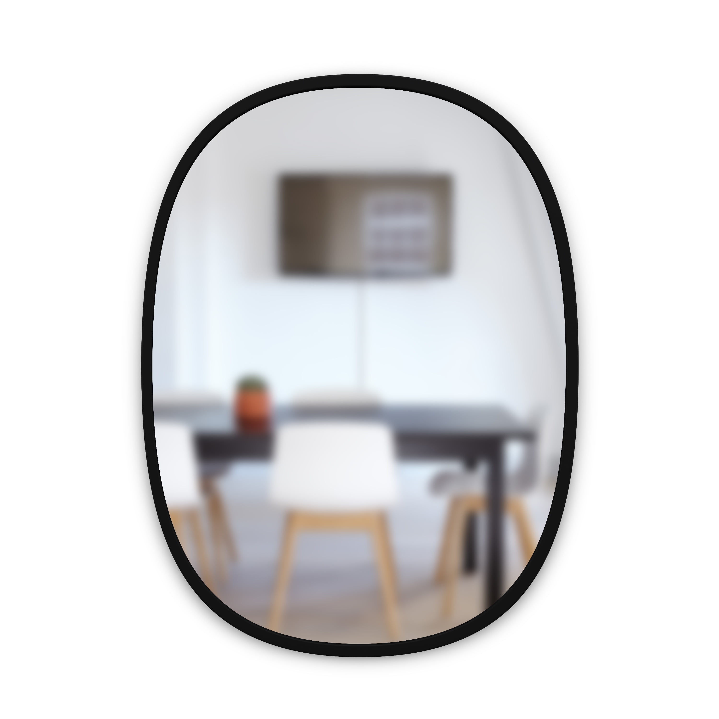 Umbra Hub 18x24" Oval Wall Mirror, Inch Decorative Hanging Mirror With